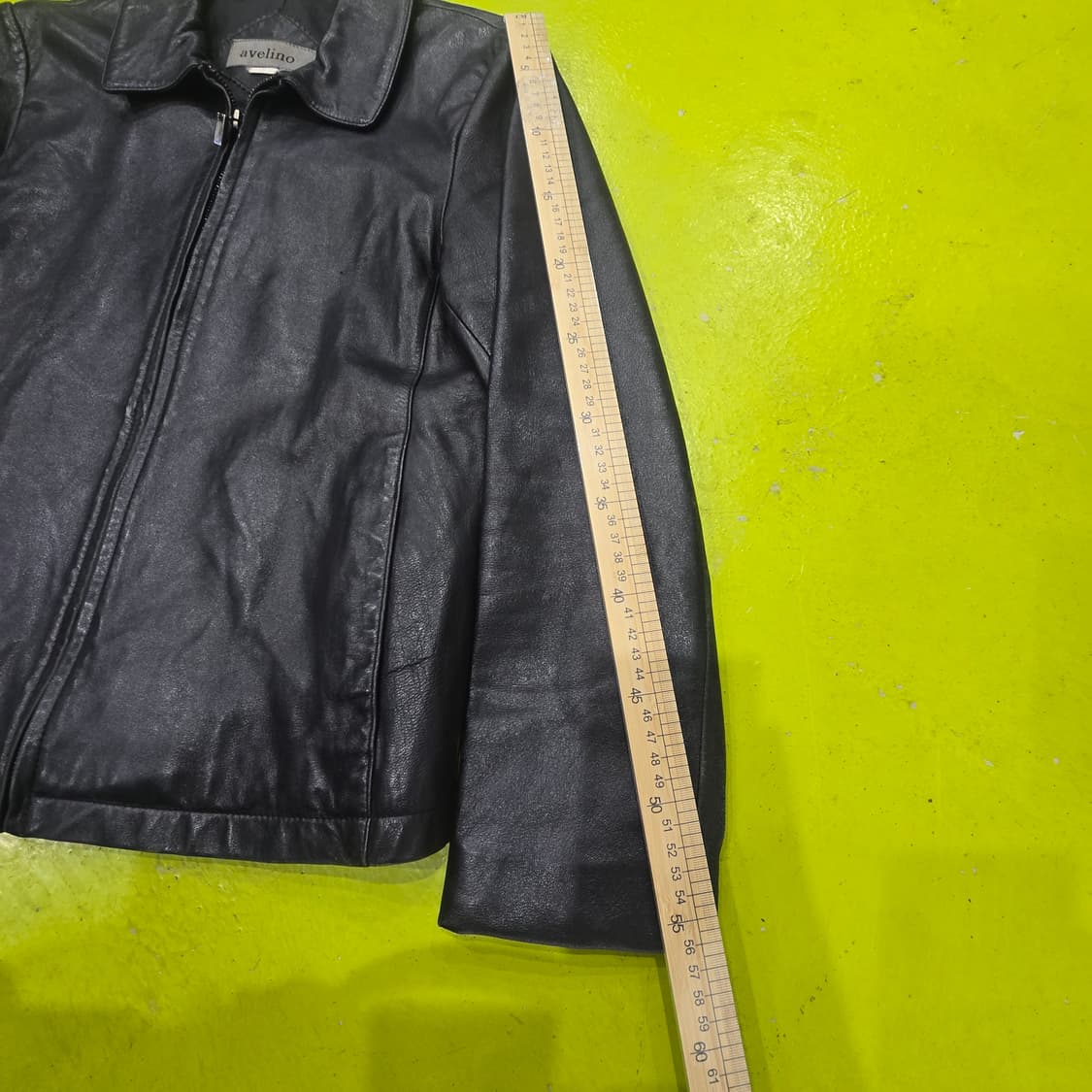 Avelino 블랙 가죽 자켓 상품이미지10