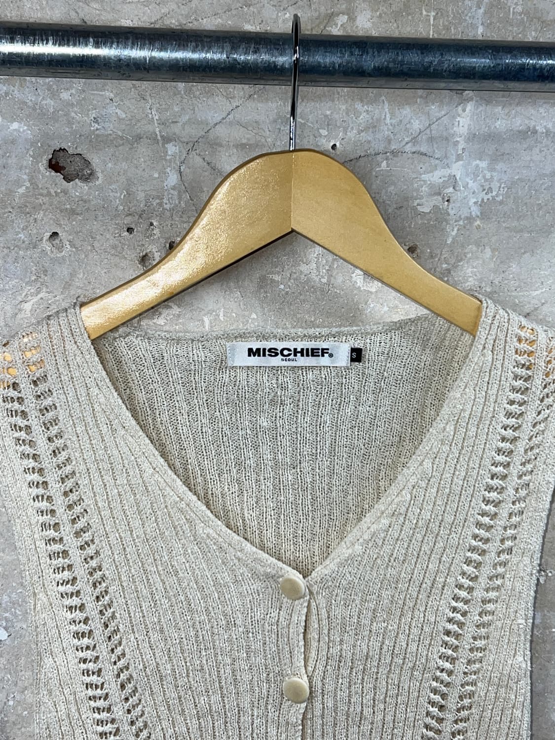 [MISCHIEF/미스치프] Summer knit vest (S) 상품이미지3