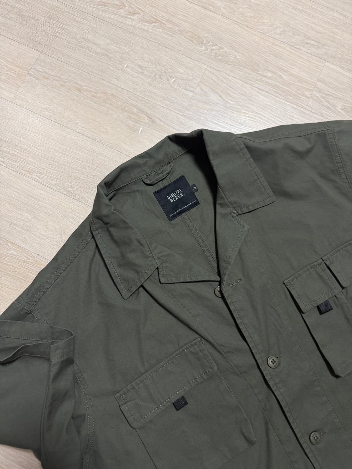 디미트리블랙 카키 반팔 셔츠 3size (XL) 상품이미지1