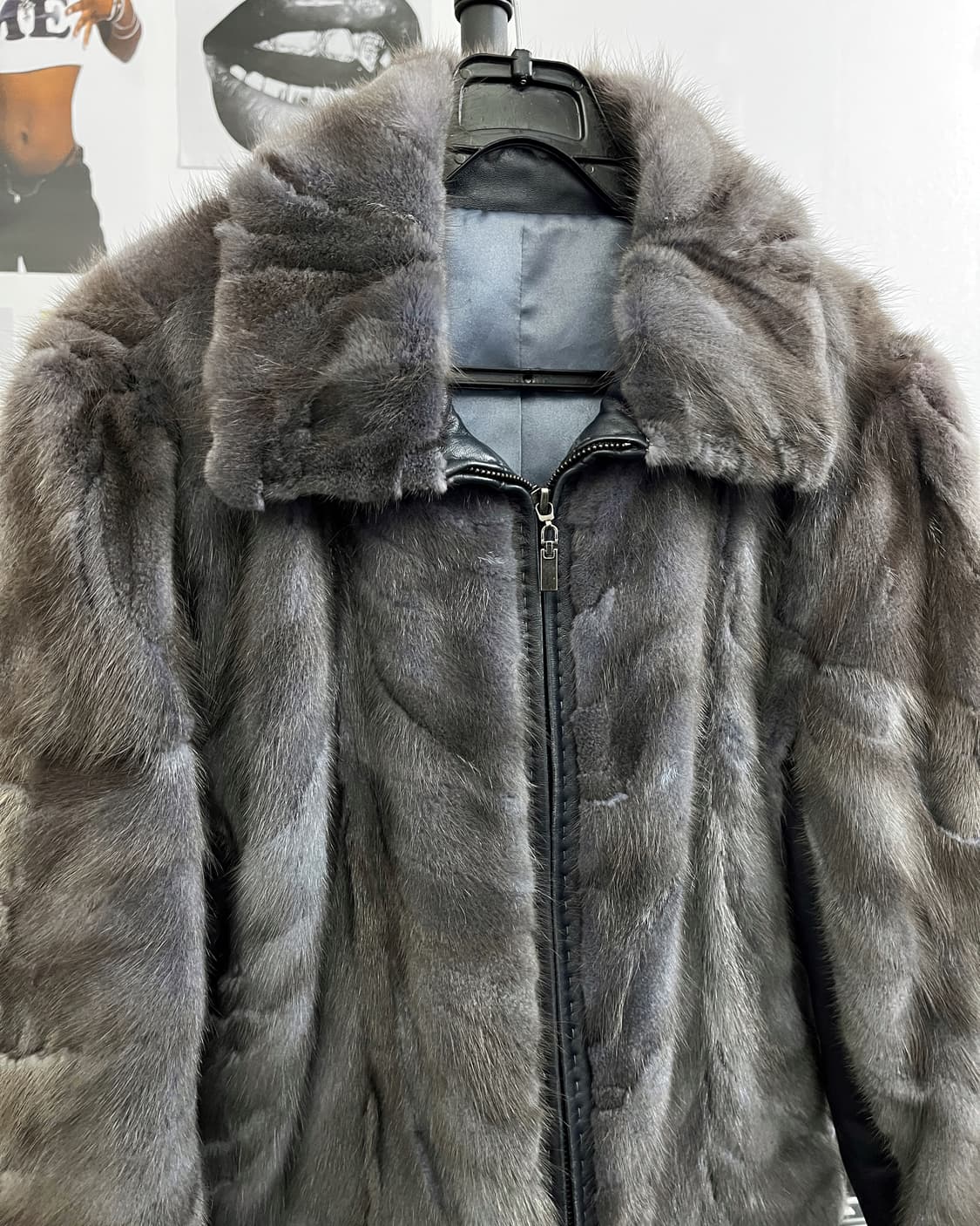 올드 빈티지 리얼 래빗 퍼 레더 자켓 상품이미지6