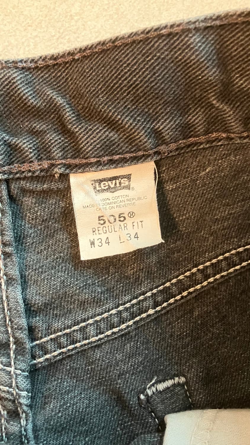 00s Levi’s 505 blank tab black jeans 상품이미지5