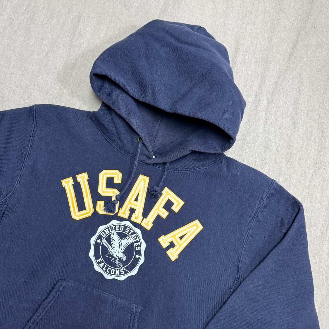 챔피온 빈티지 리버스위브 USAFA 네이비 후드 L 상품이미지2