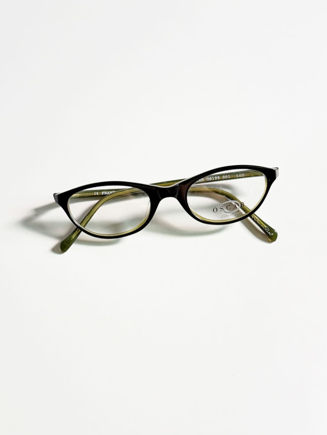 90s OSCAR DE LA RENTA 오벌 뿔테 빈티지 안경 상품이미지1
