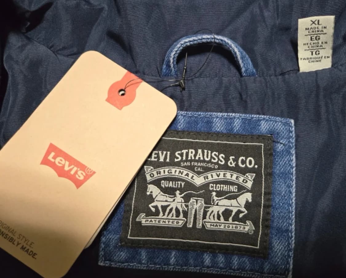 새상품 리바이스 데님 후드 집업 XL 상품이미지4