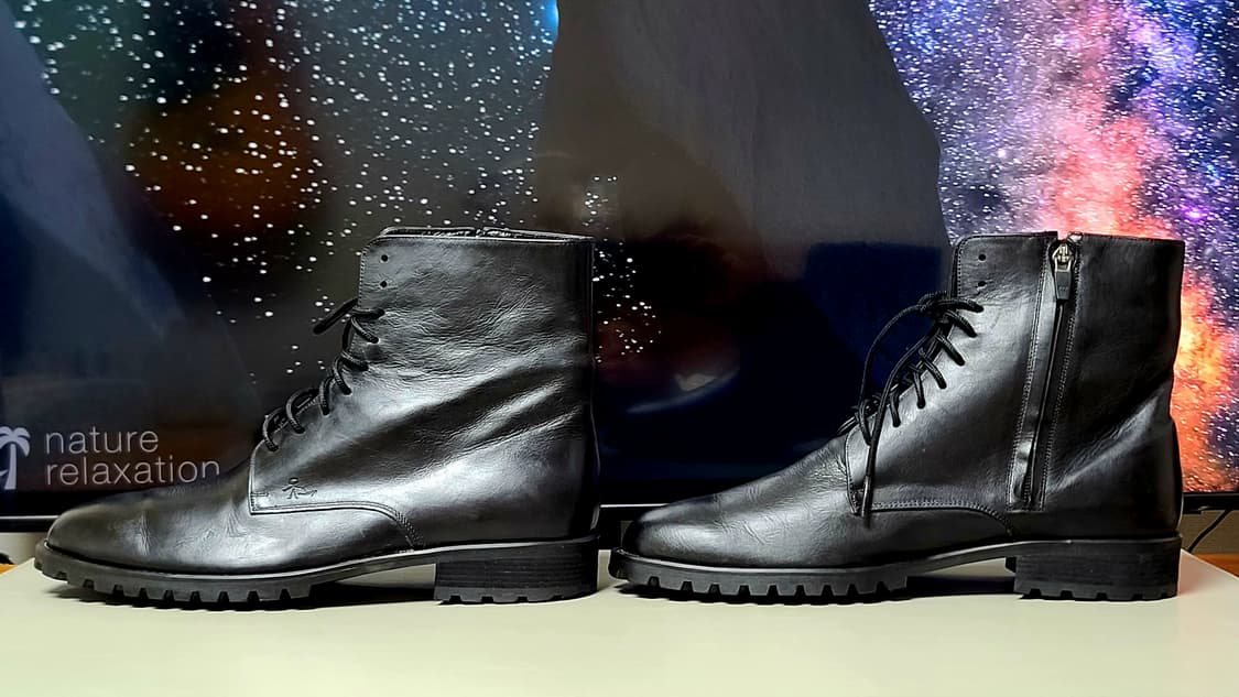 미소페 남성 소가죽 레이스업 워커 265, 블랙 상품이미지9