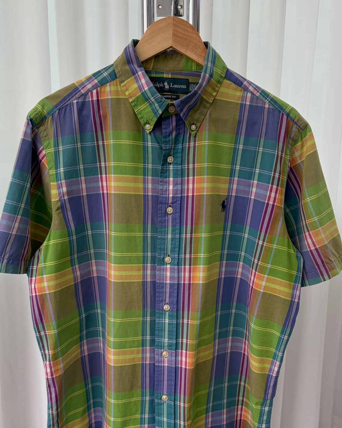 [L]폴로 랄프로렌 클래식핏 마드라스 반팔 셔츠 상품이미지4