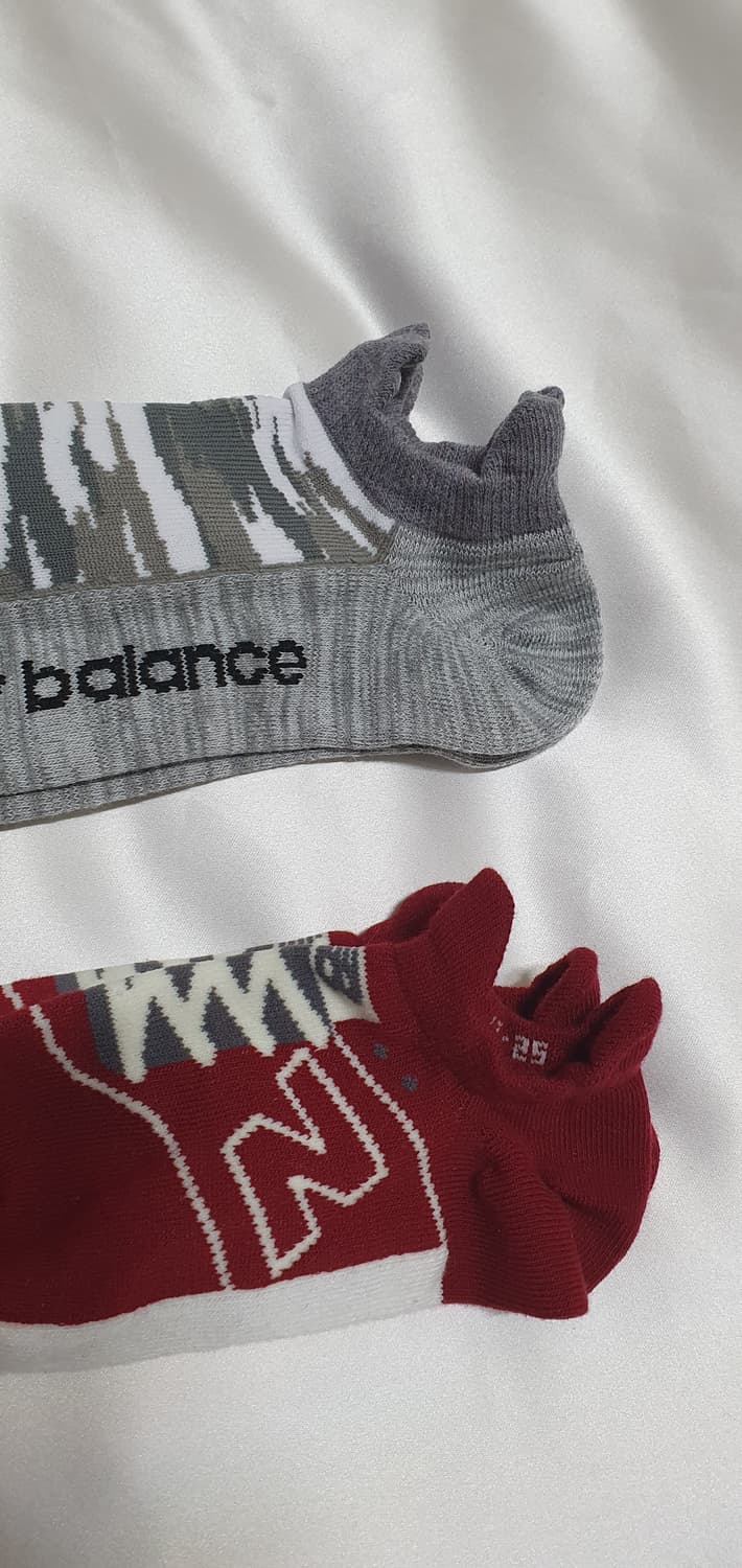 그레이 레드 뉴발란스 숏 단목 양말 상품이미지3