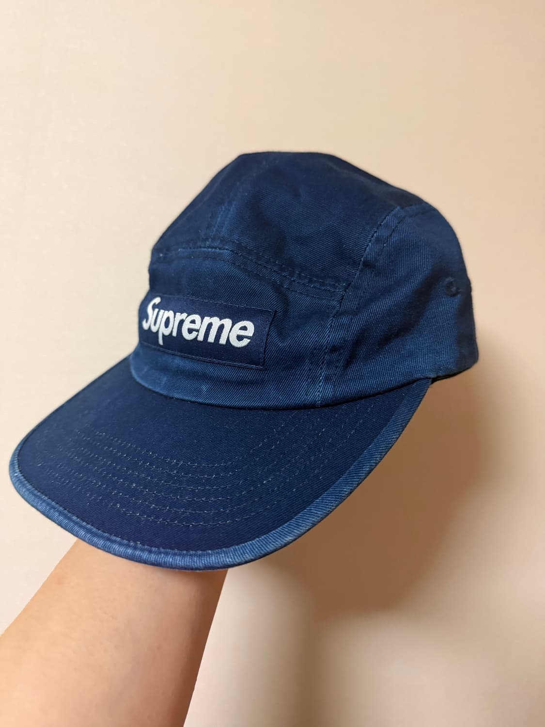 슈프림 워시드 치노 트윌 캠프캡 인디고 - 25SS 상품이미지2