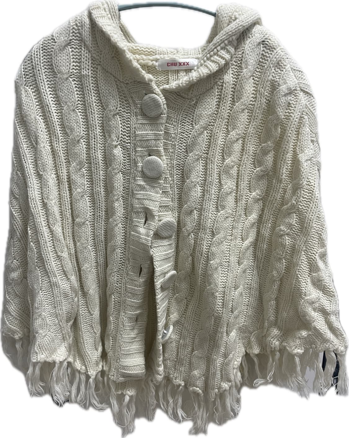 후드 니트 케이프 상품이미지1