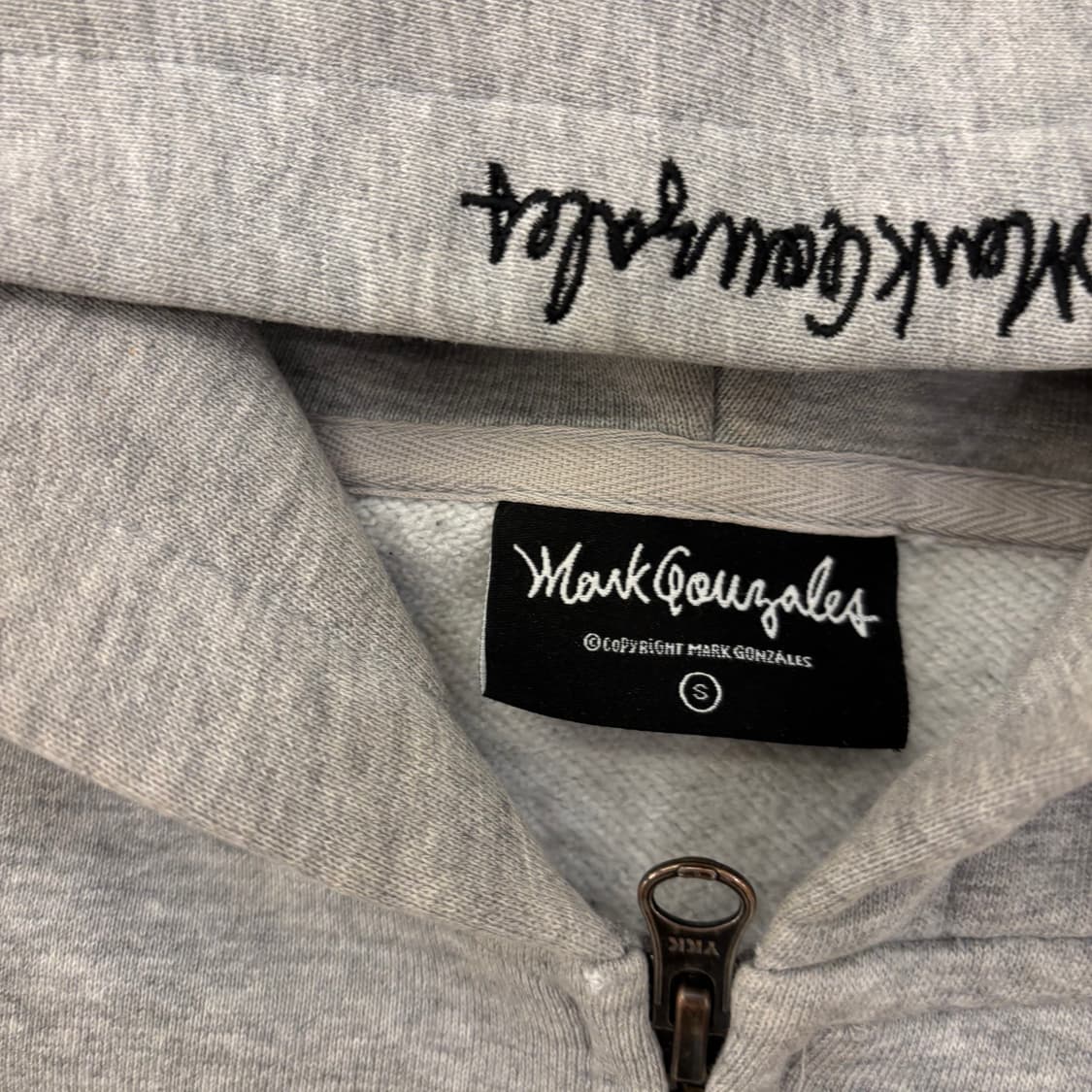마크곤잘레스 빅로고 그레이 후드집업 상품이미지4