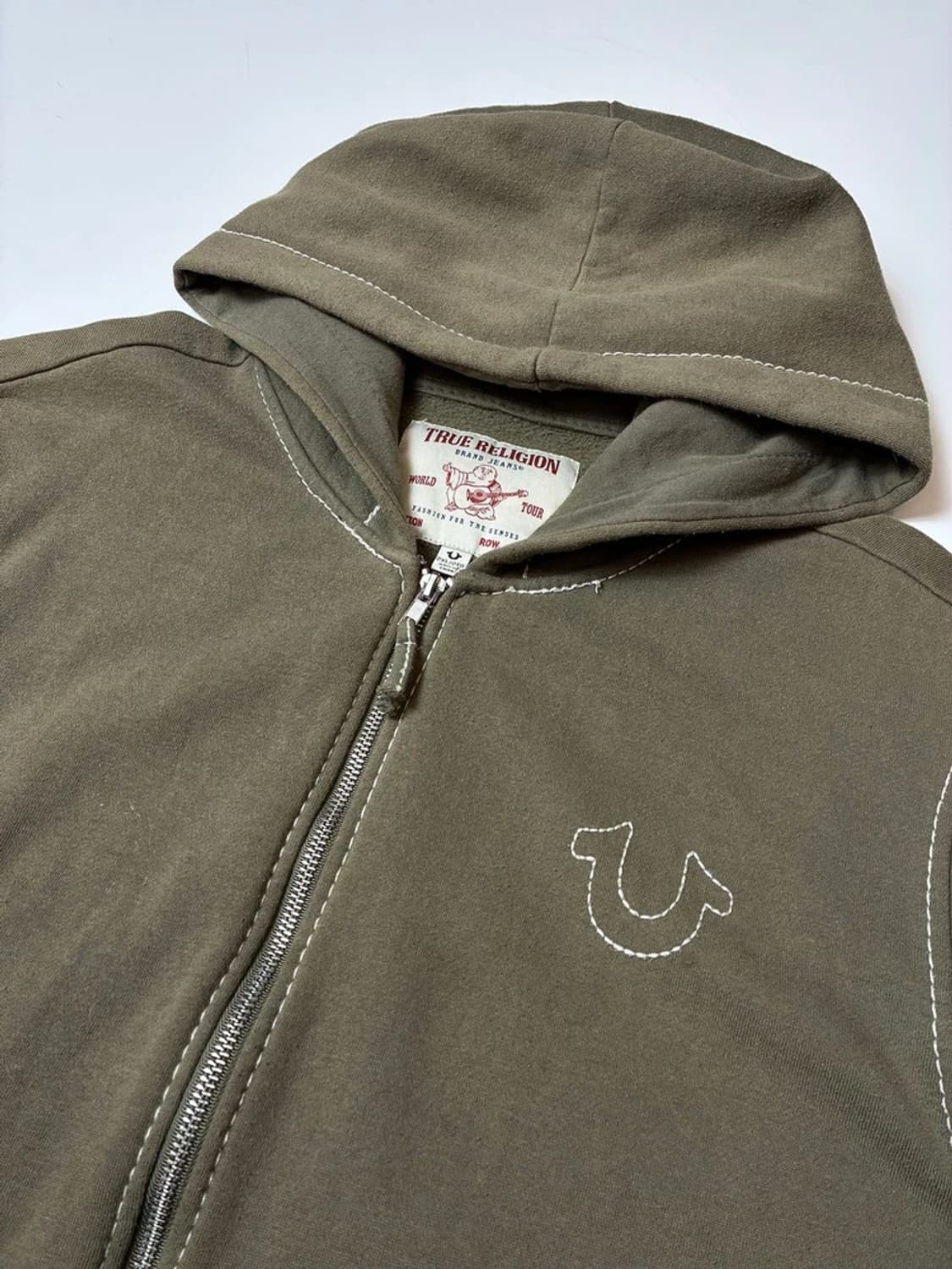 트루릴리젼 00's 밀레니엄 스티치 백 로고 후드 집업 PN8891 상품이미지3