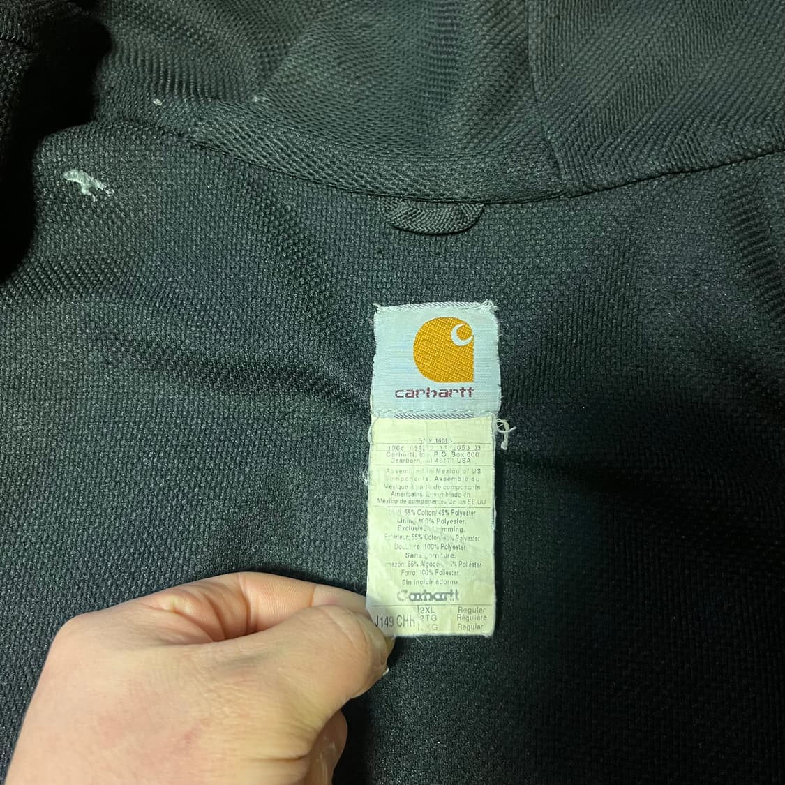 [XXL] 4G 00s 빈티지 칼하트 J149 써멀 후드집업 CHH 상품이미지9