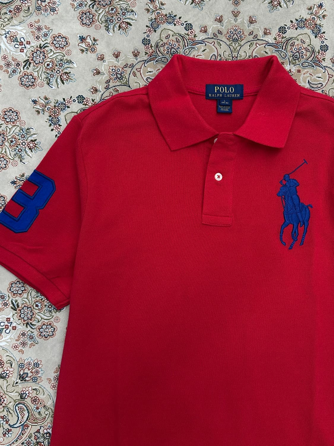 폴로 랄프로렌 레드/네이비 빅포니 카라티  상품이미지4