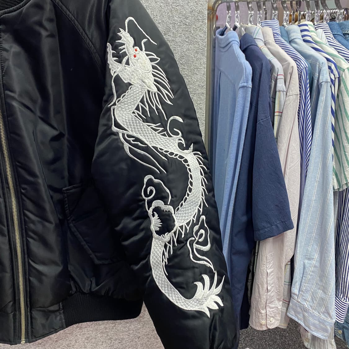 EAST ROAD 용 자수 스카쟌 블루종 항공 자켓 B4164 상품이미지4