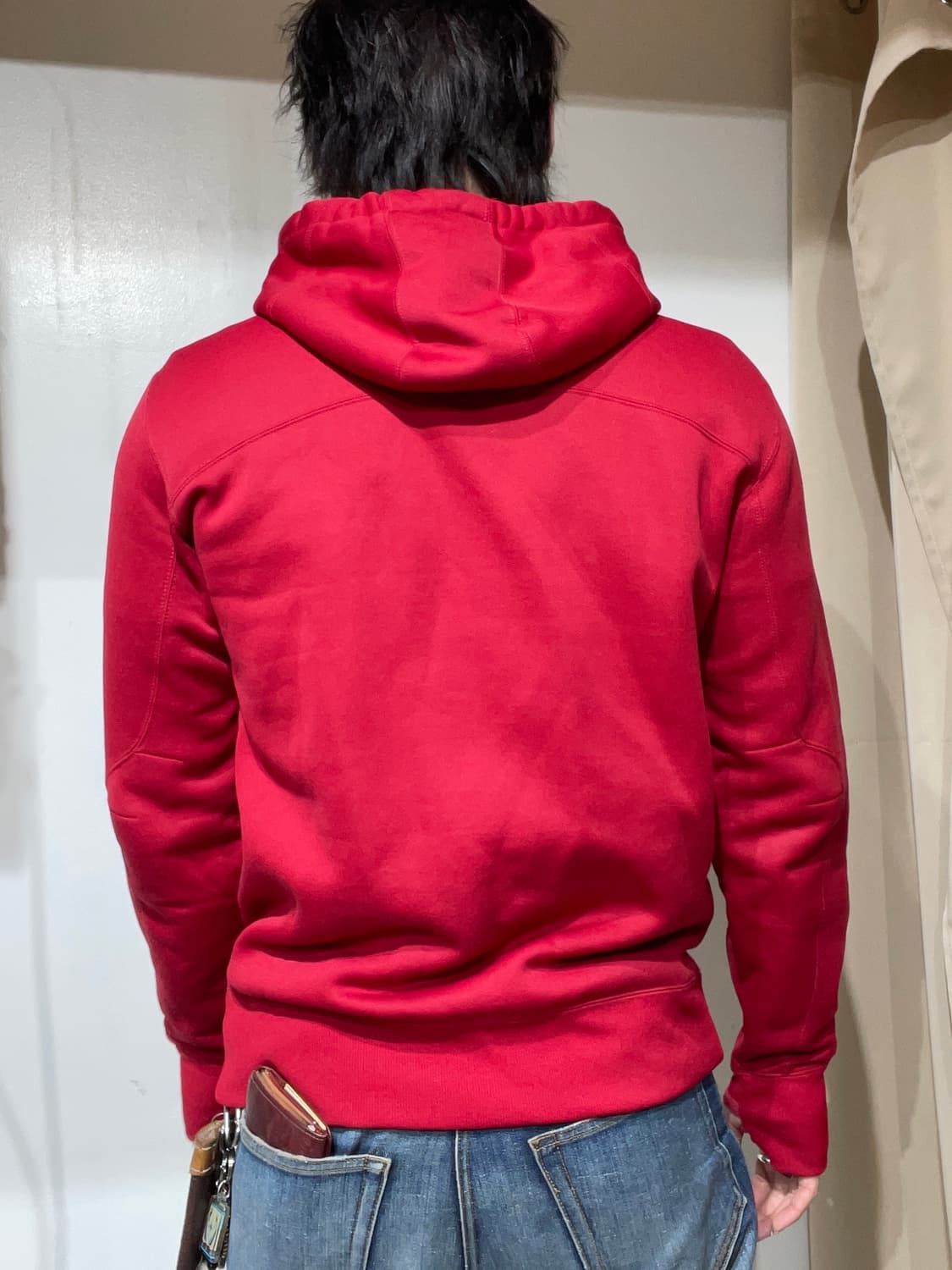 오클리 레드 핑커홀 후드집업 상품이미지3