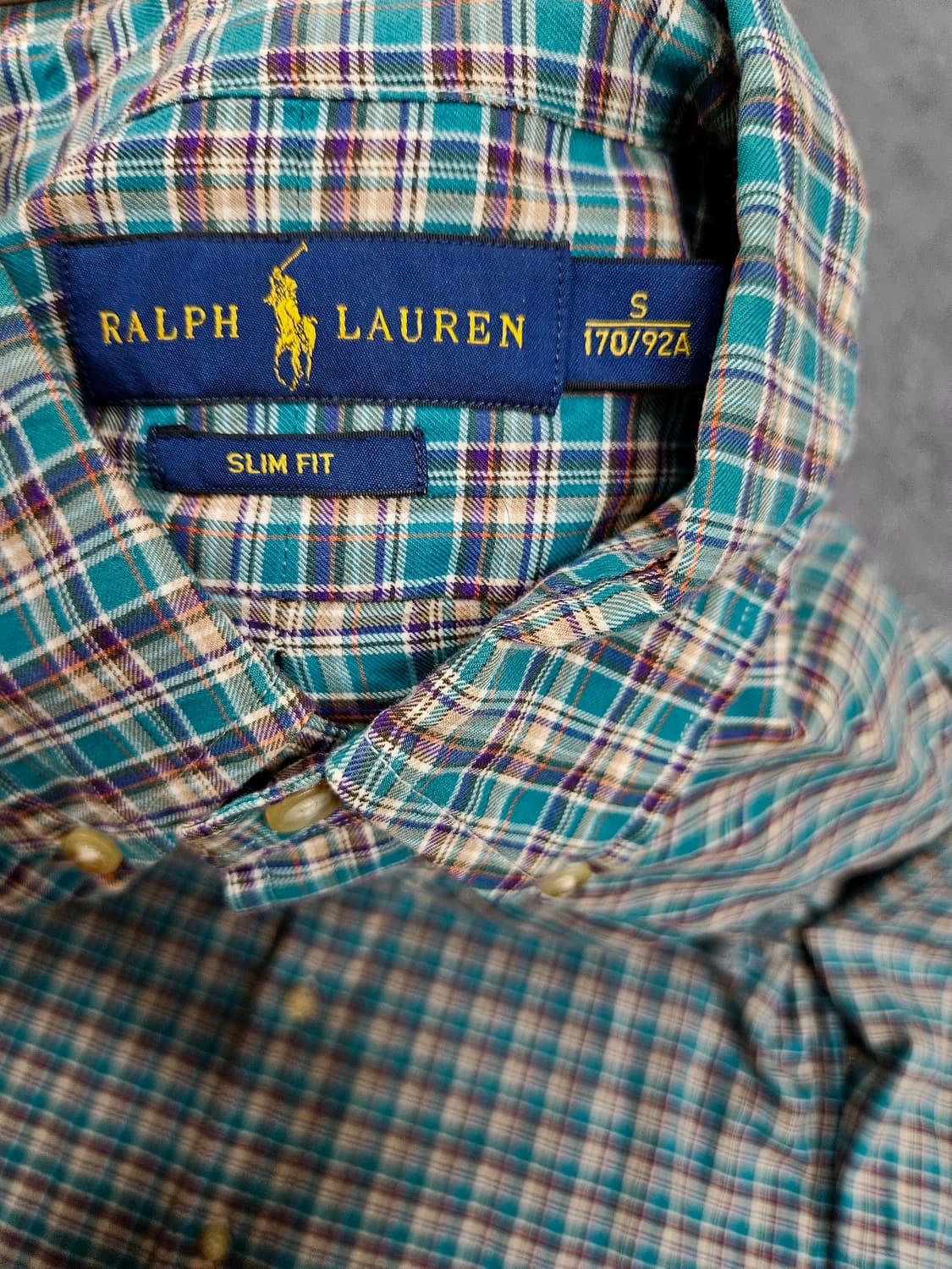 폴로 랄프로렌 퍼플포니 체크 셔츠(급처) 상품이미지3