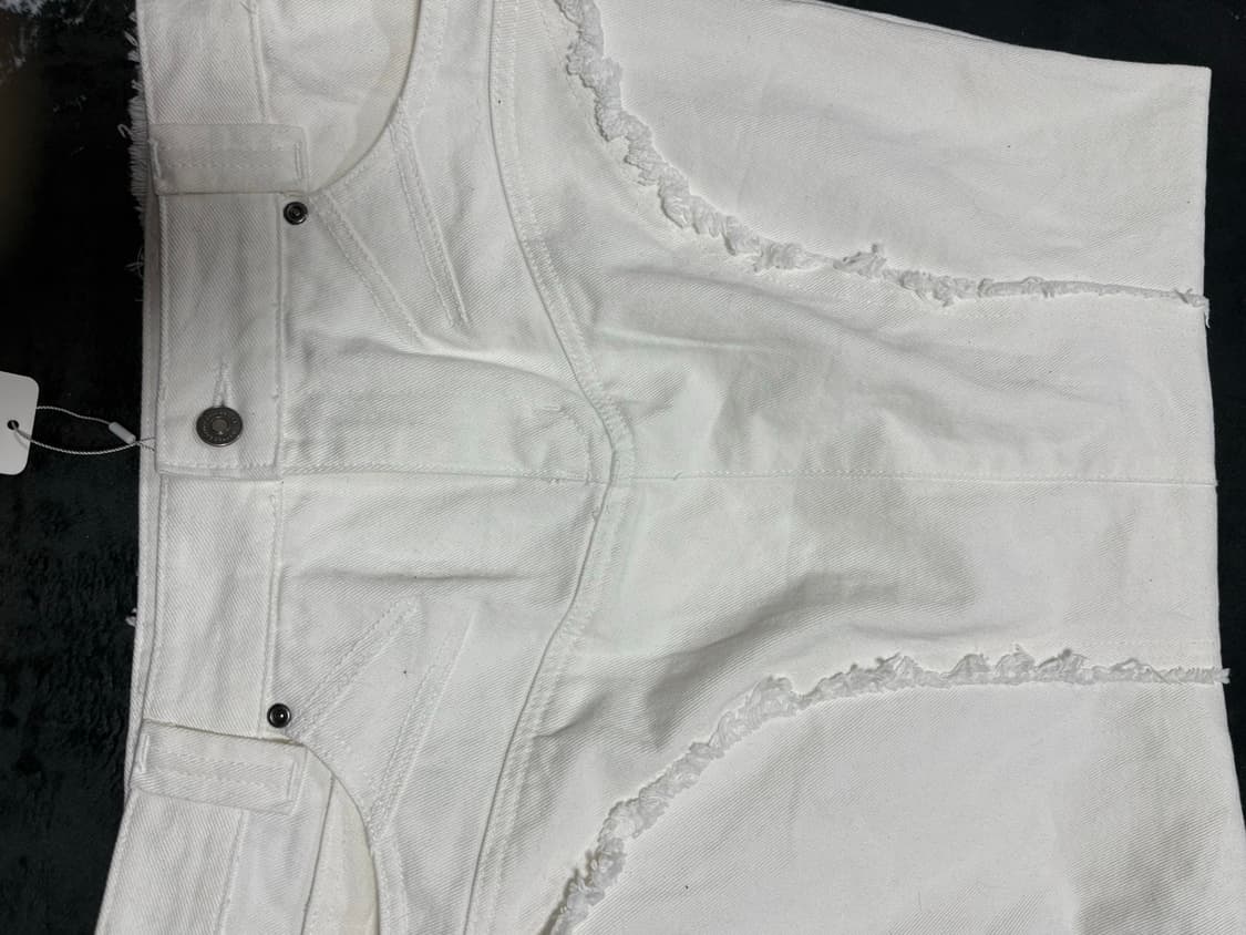 [2] 본네 워시드 데님 스커트 화이트 상품이미지8