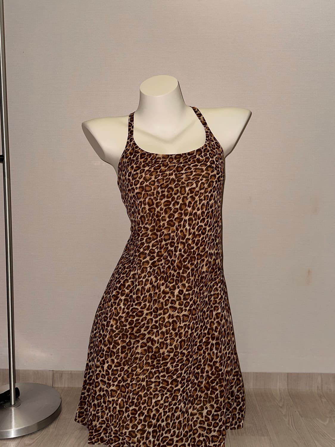 갸루 호피 빈피지 원피스 슬립 상품이미지2