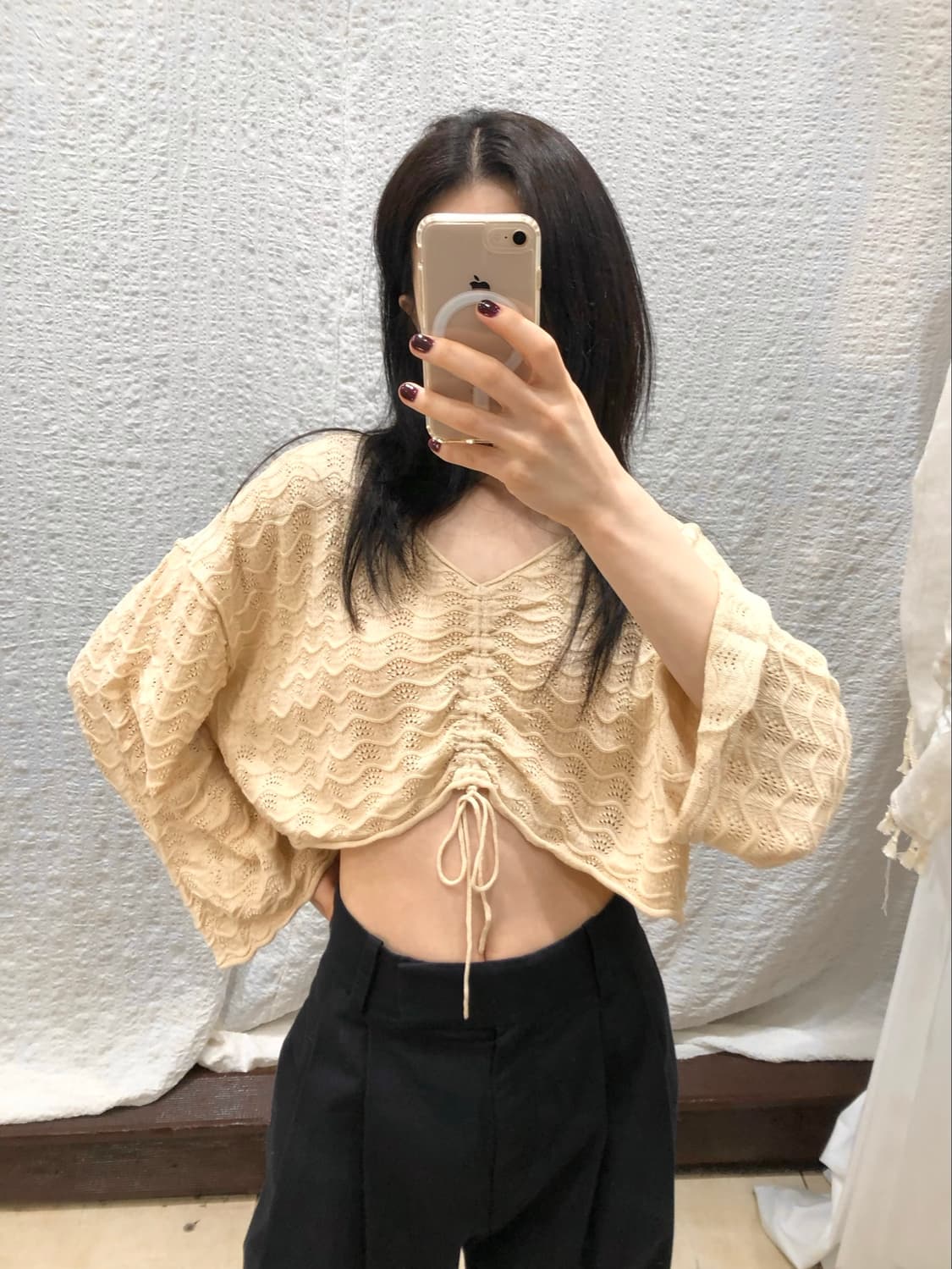 string crop sand knit 상품이미지2
