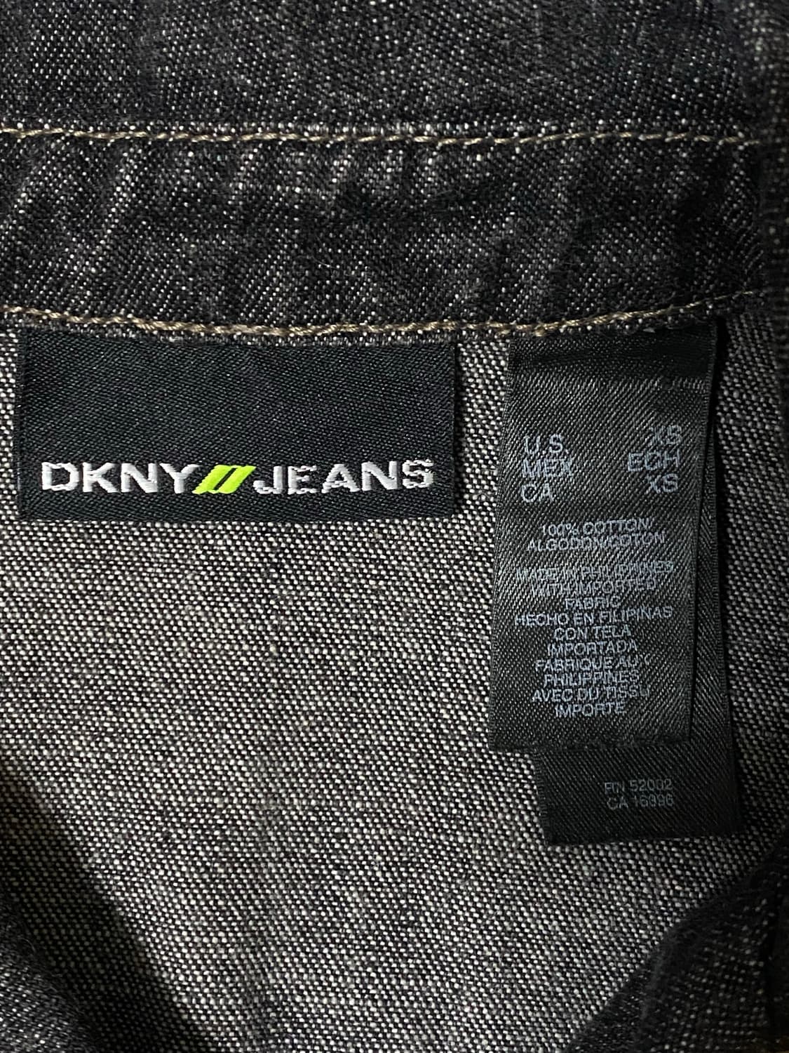 DKNY JEANS 블랙 데님 자켓 오네갸루 스타일 상품이미지4