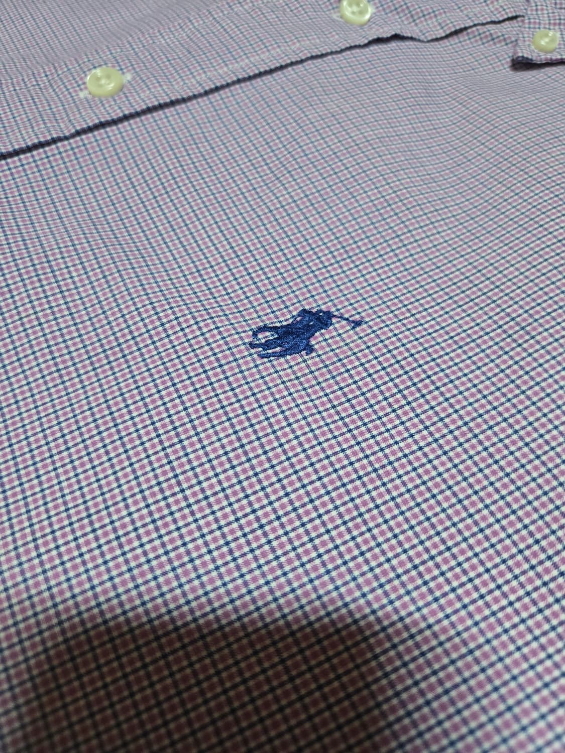 폴로 랄프로렌 남성 체크 반팔 셔츠(클레식핏 M) 상품이미지5