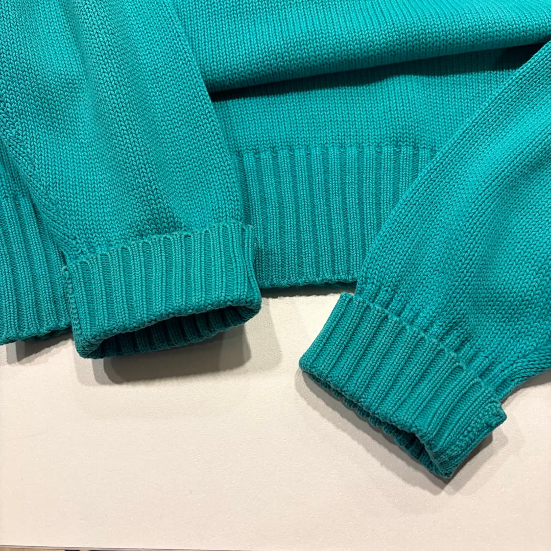 [95] 90s 폴로 랄프로렌 코튼 니트 스웨터 터키블루 C634 상품이미지6