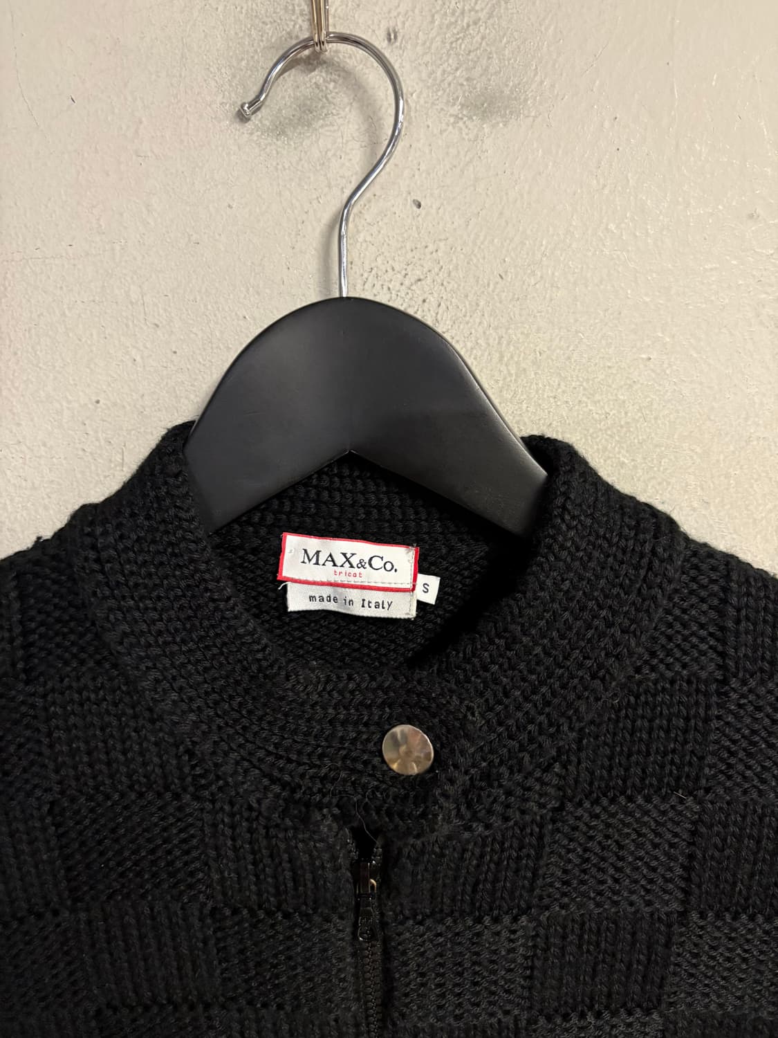 MAX&Co tricot black knit zip up cardigan 상품이미지7