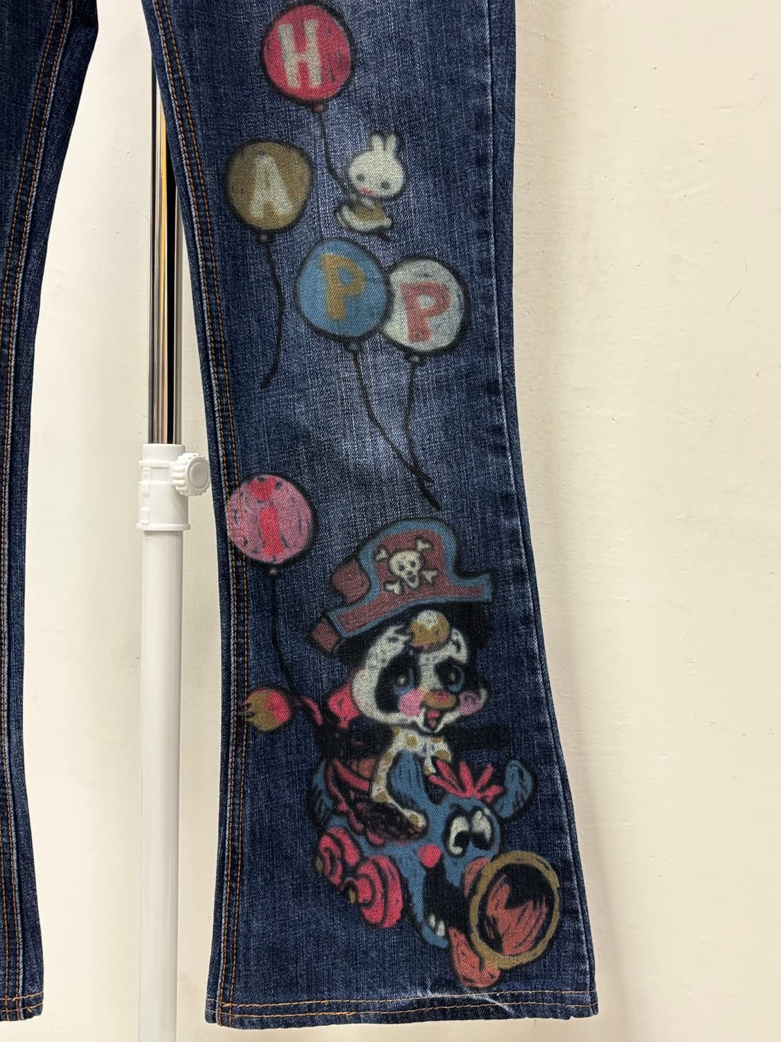 빈티지 키치 데님 로우라이즈 플레어 팬츠 상품이미지8