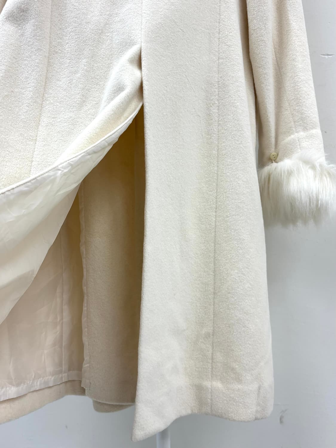 빈티지 화이트 울 코트 상품이미지8