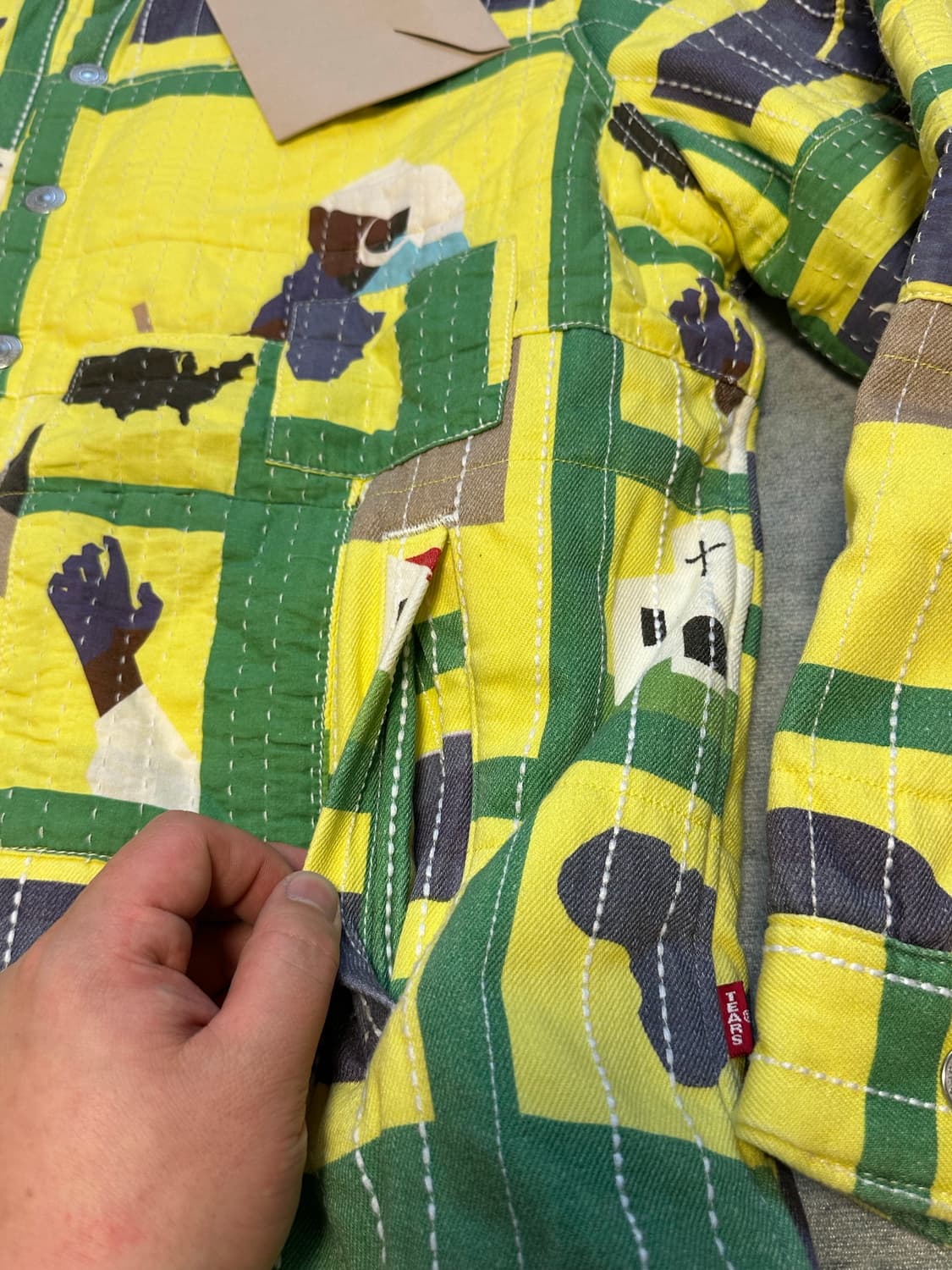 [레어] 리바이스 x 데님 티어스 시즌2 퀼티드 자켓 상품이미지3