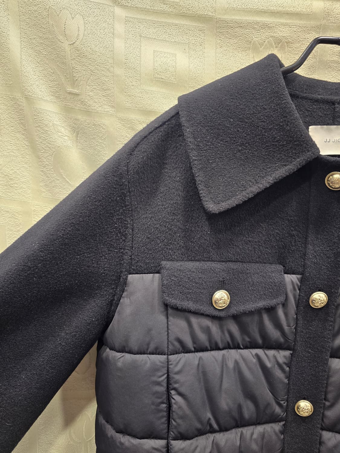 제이제이지고트 핸드메이드 배색 울 캐시미어 자켓 숏코트 55~66 상품이미지4