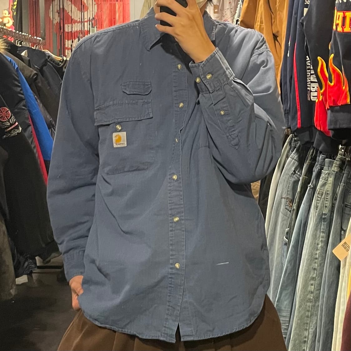 [IM] carhartt 칼하트 블루 긴팔셔츠 상품이미지2