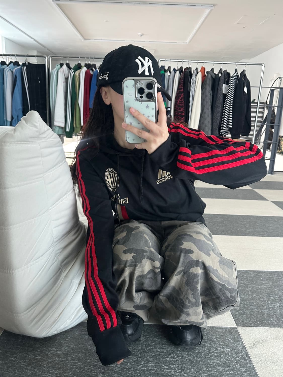 아디다스 AC밀란 후드 드릴탑  상품이미지2