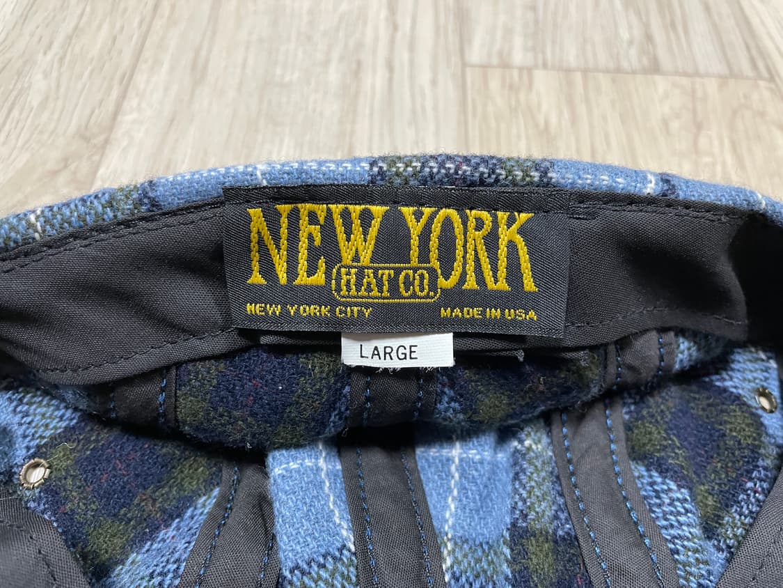 ~58) 90's 뉴욕햇 체크 울 캠프캡(미국제)RRL&LVC&폴로 상품이미지3