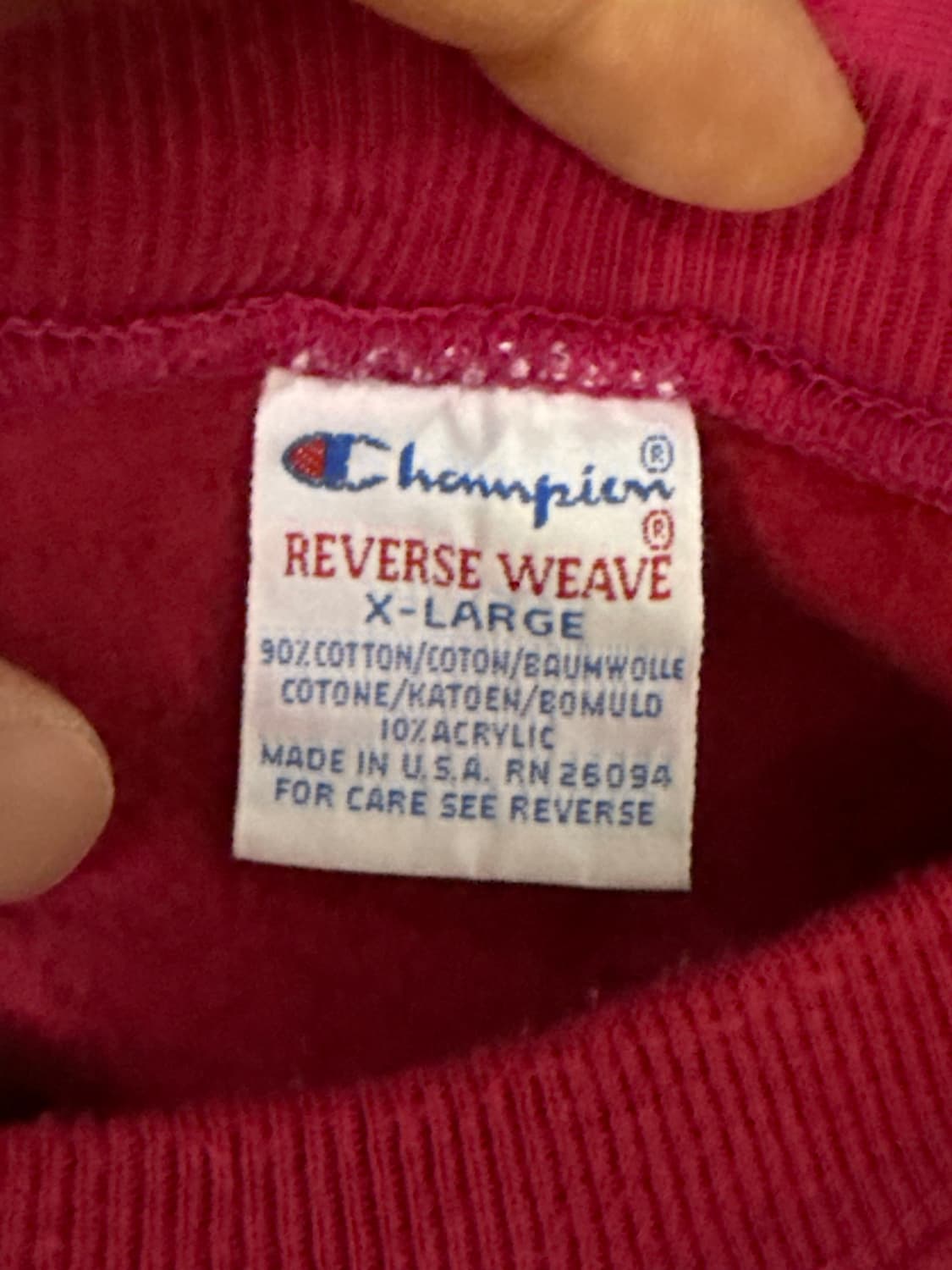 [XL] 챔피온 리버스위브 맨투맨 made in USA 90s 상품이미지3