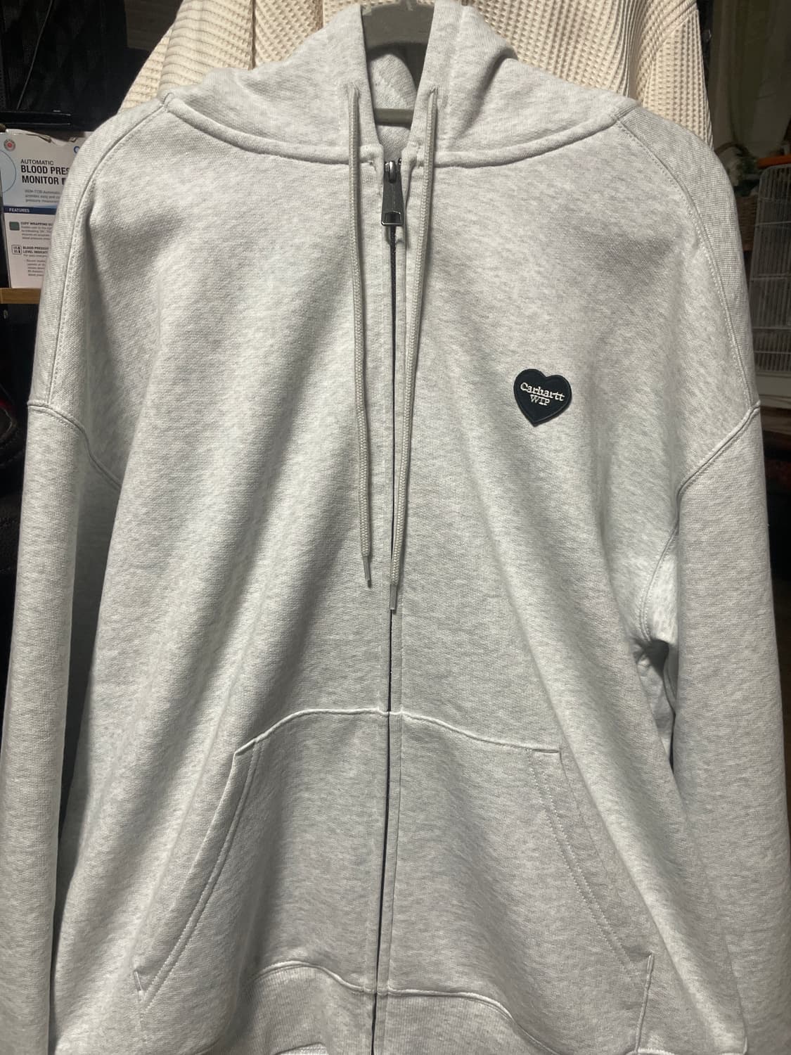 칼하트 WIP 후드 하트 2 하트 스웨트 자켓 애쉬 헤더 상품이미지1
