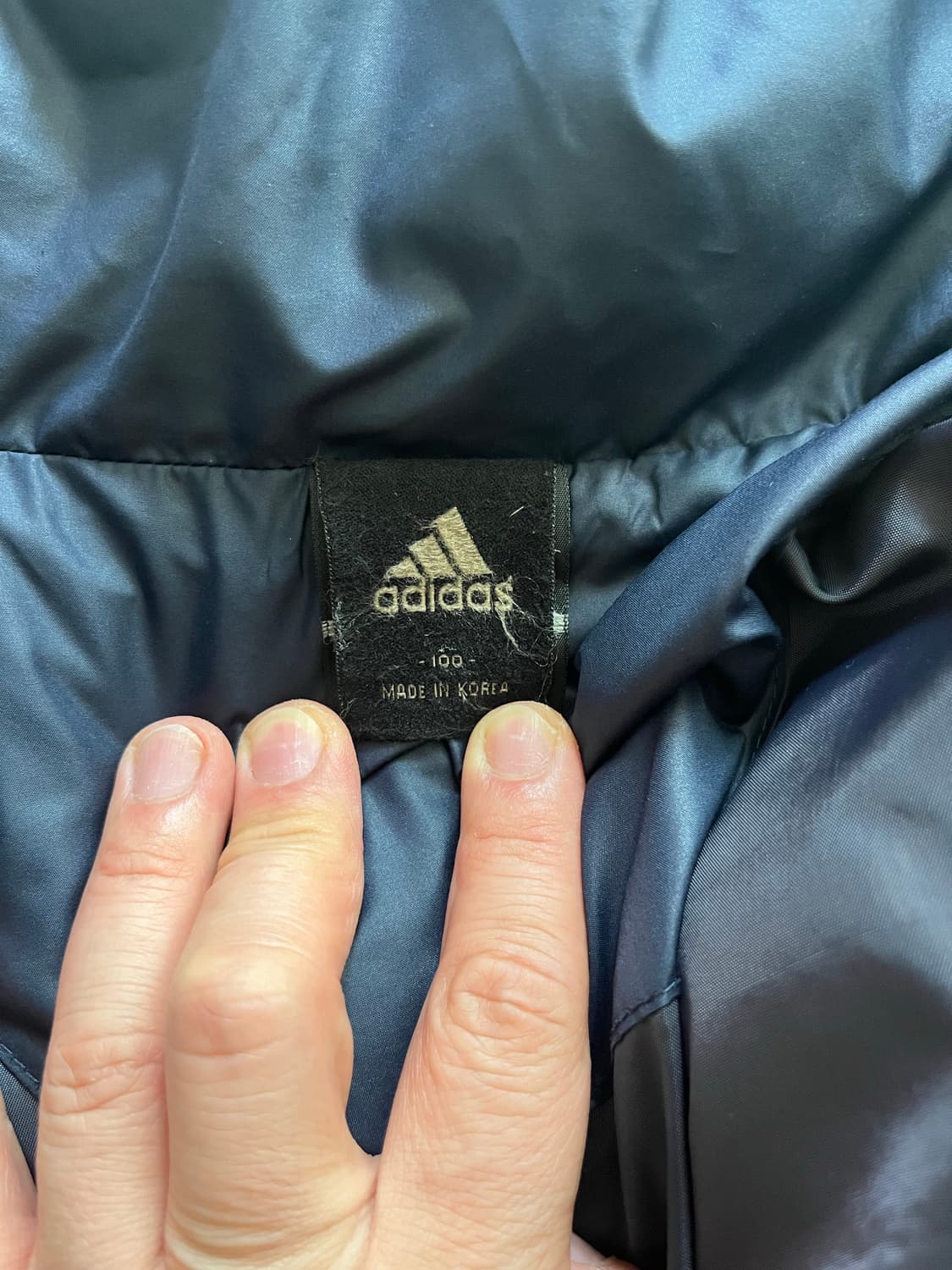 아디다스 3선 롱패딩 네이비 100 상품이미지8