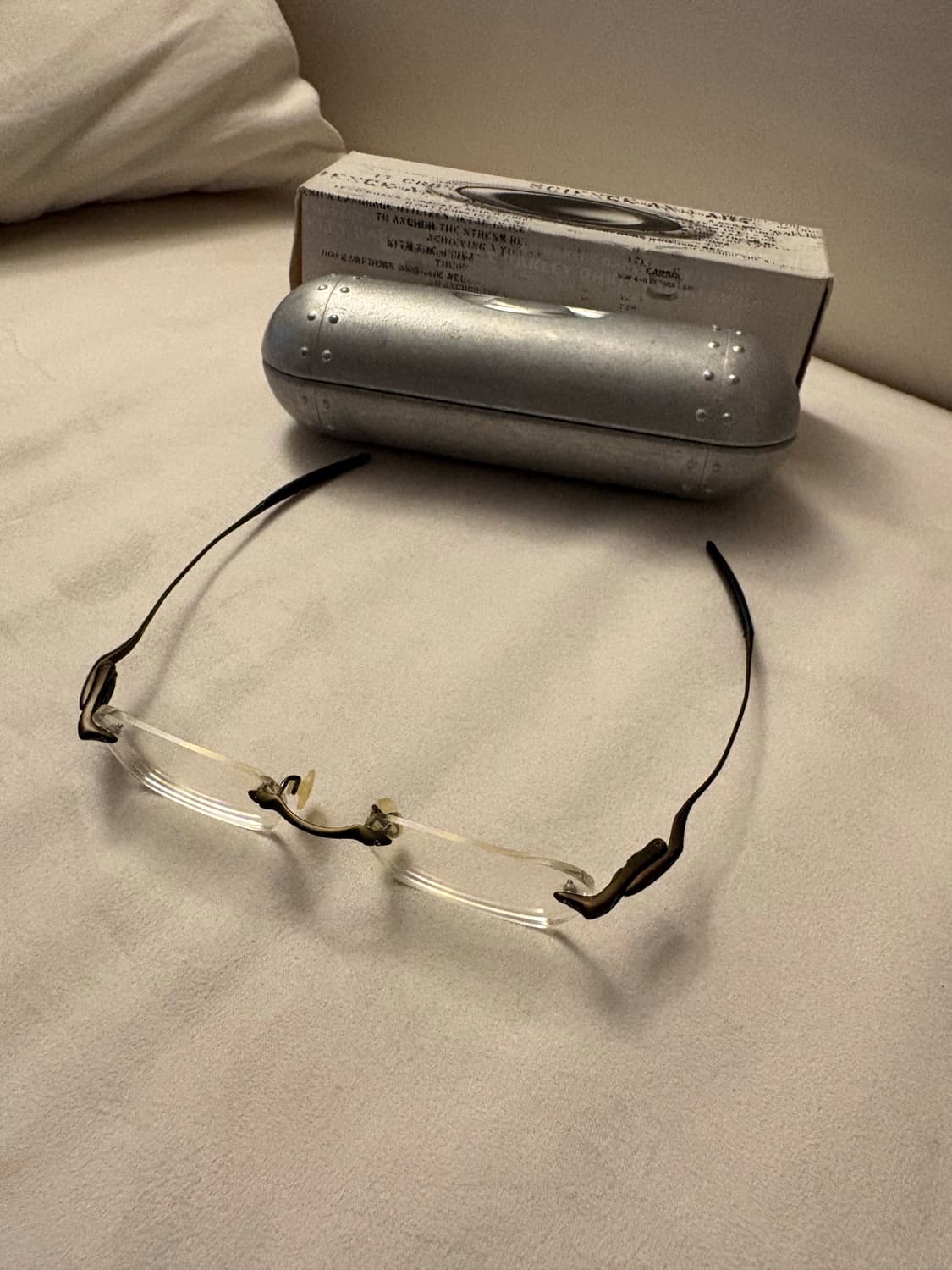 오클리안경 WHY3 무테안경 티타늄(브라운) 상품이미지1