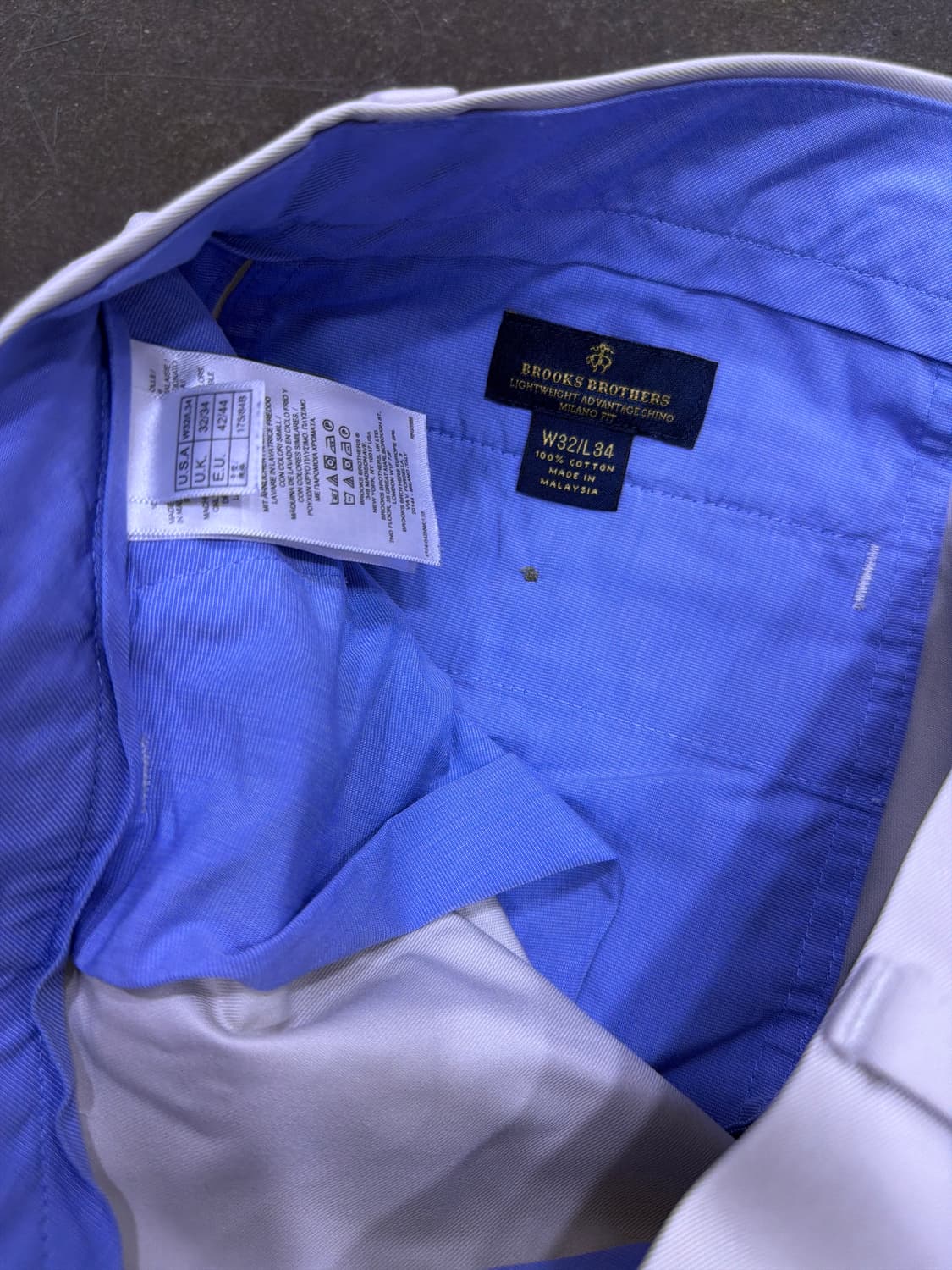 브룩스브라더스 어드밴티지 치노 밀라노핏 팬츠 크림 32 상품이미지7