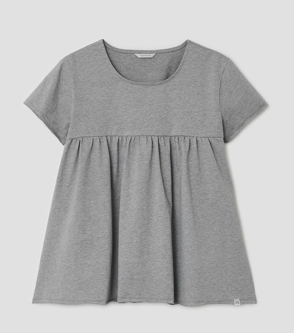 타입서비스 Gathered Shirring Top Gray 상품이미지1