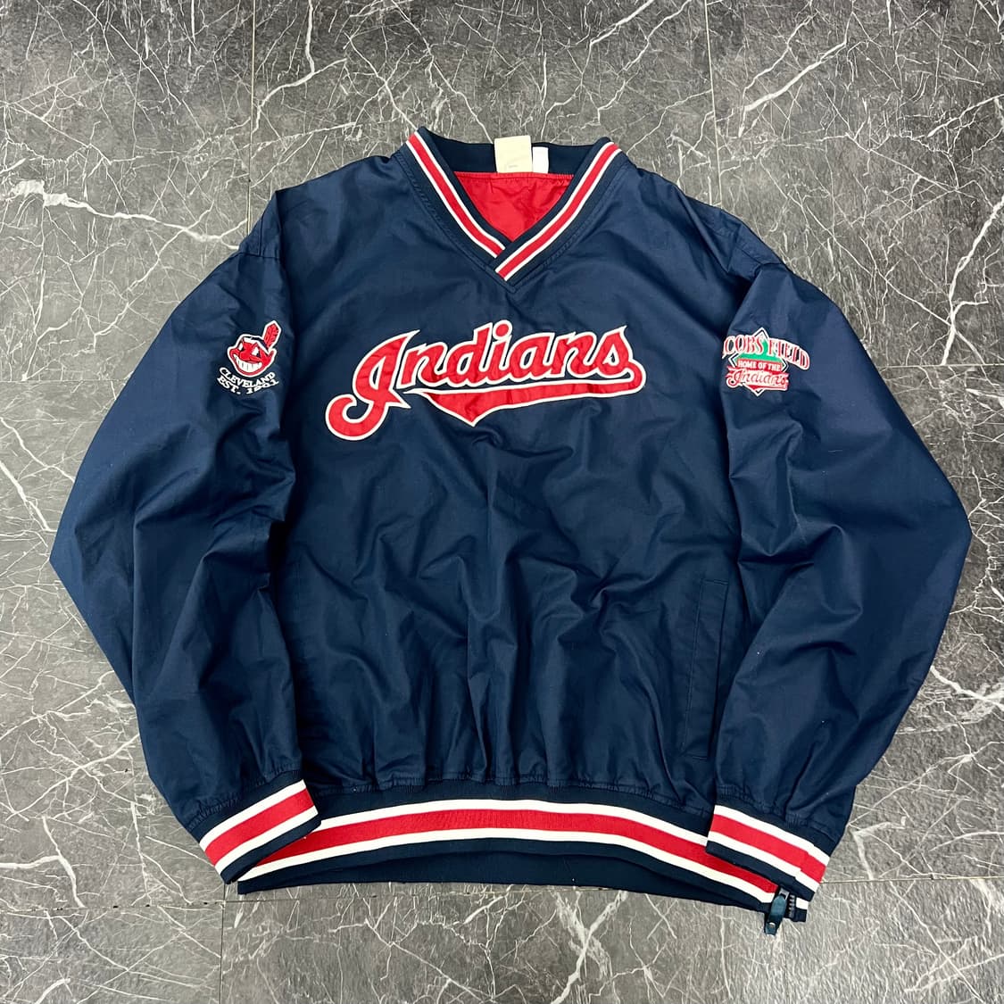 MLB 클리블랜드 인디언스 나일론 풀오버 웜업 상품이미지2