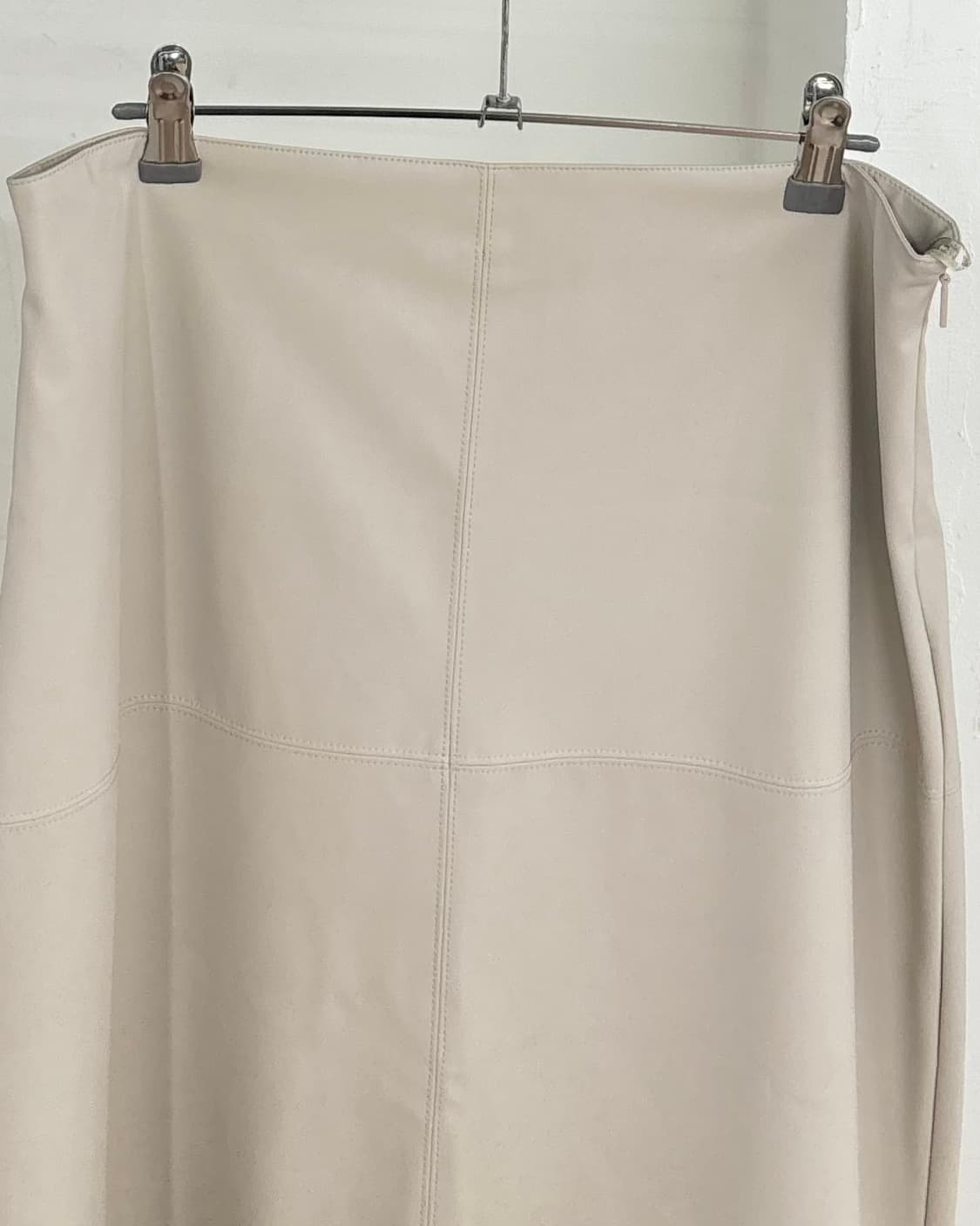 막스마라 아이보리 플레어 폴리 롱 스커트 상품이미지2