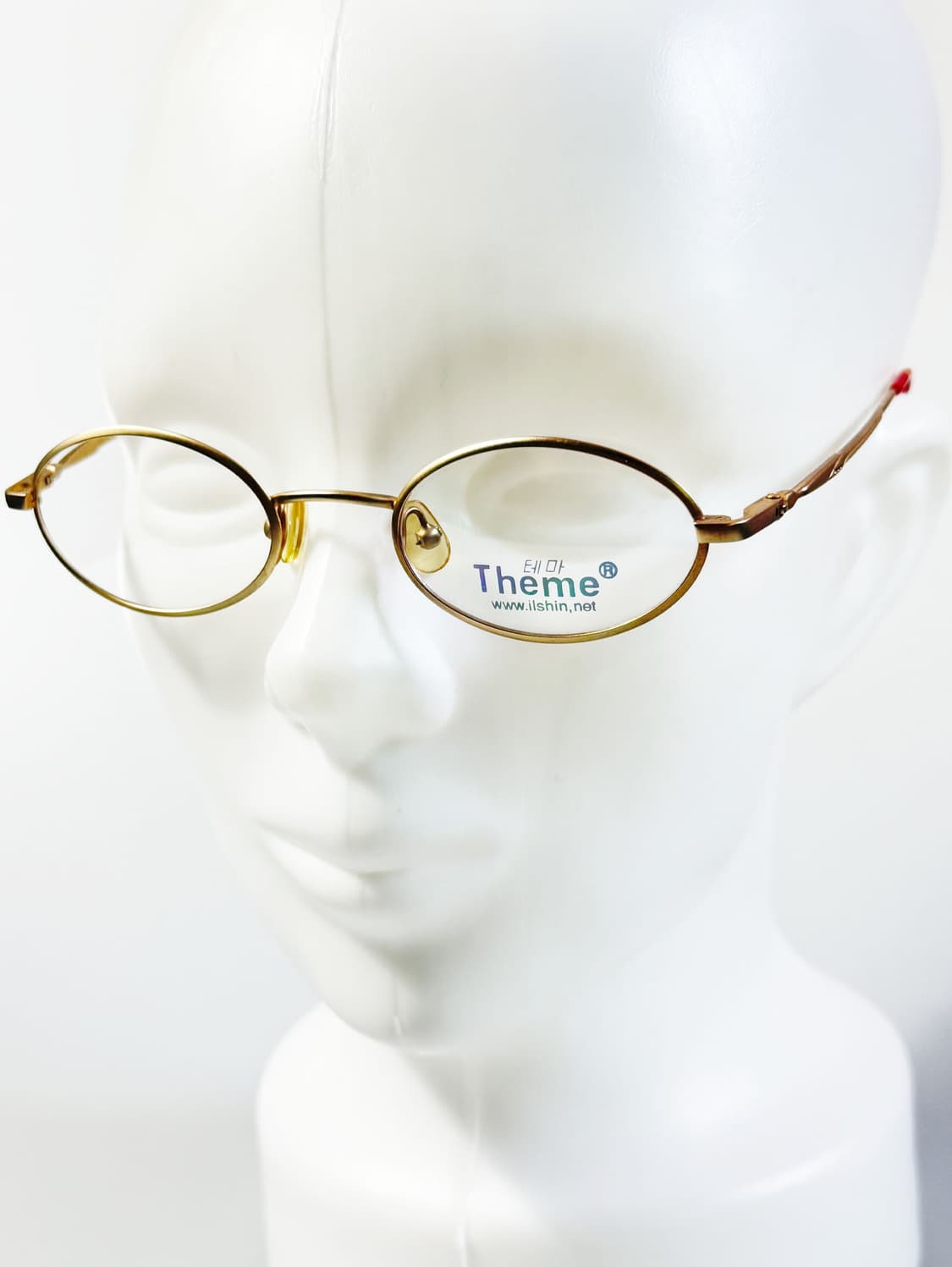 90s THEME 골드 슬림 오벌 메탈 프레임 빈티지 안경 상품이미지8