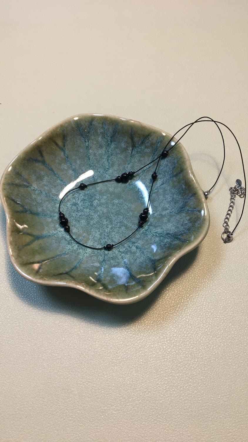 원석 비즈 끈목걸이 상품이미지1