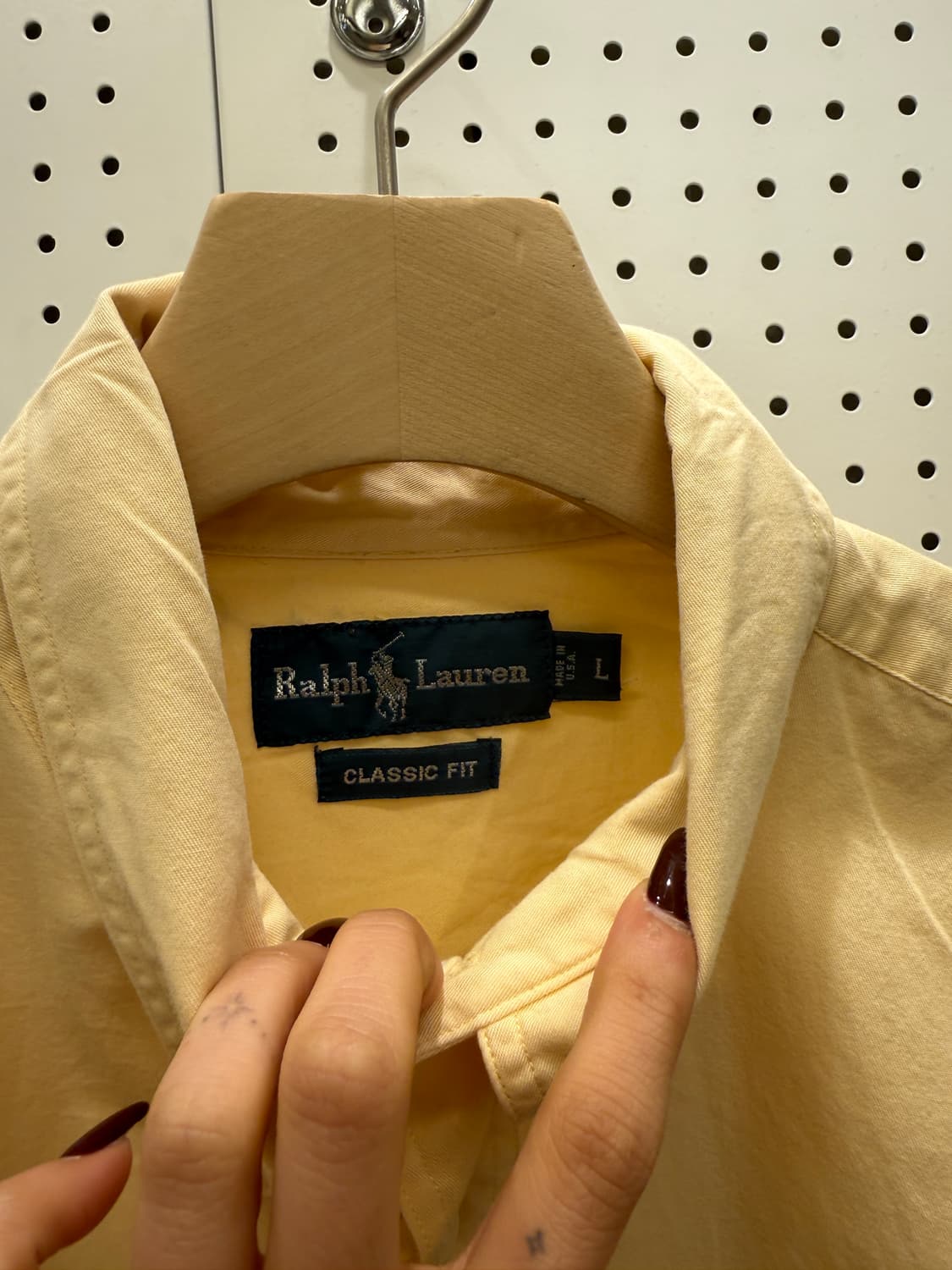 폴로랄프로렌 원포켓 박시핏 반팔 셔츠 옐로우 U1263 상품이미지5