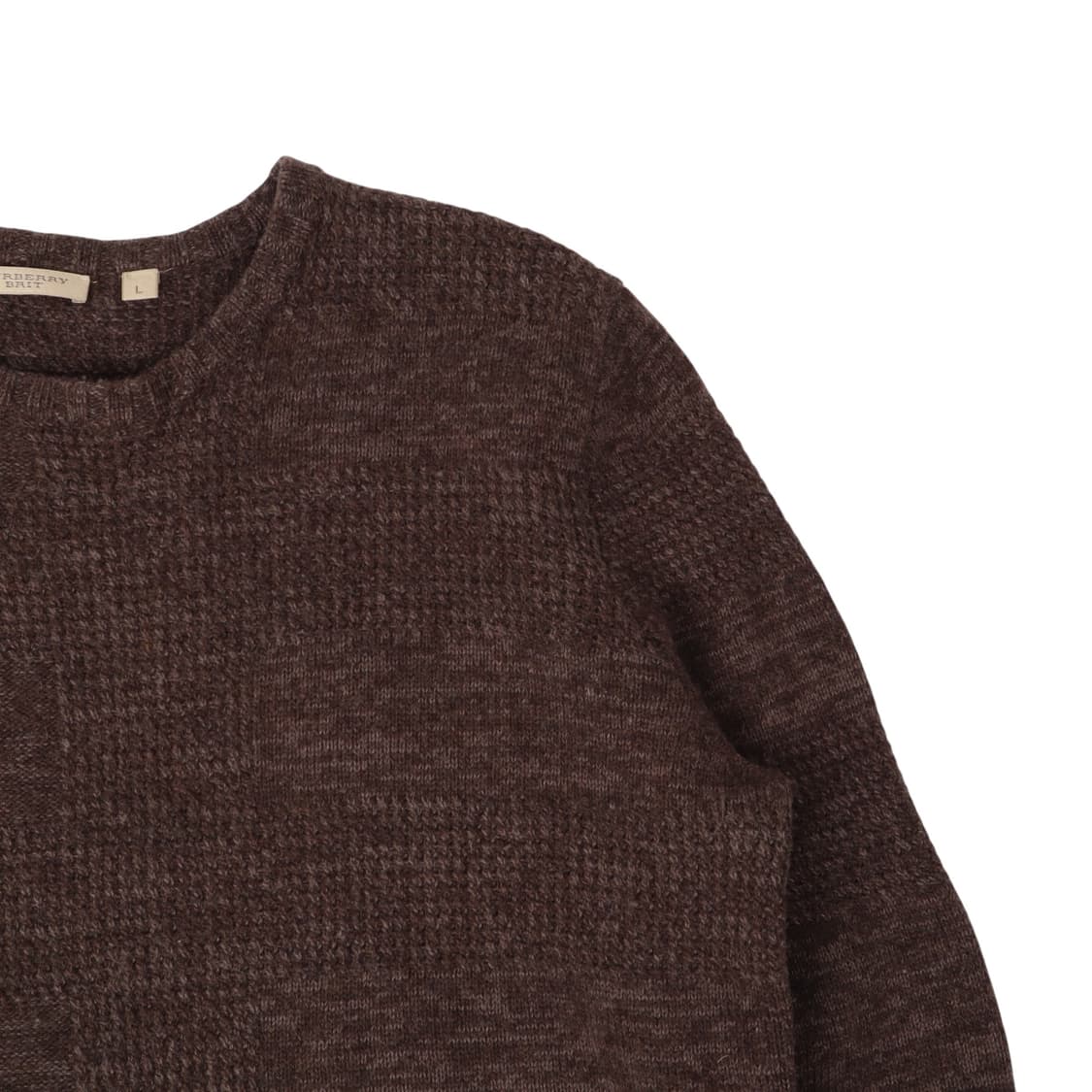 버버리 브라운 체크 캐시미어 울 니트 상품이미지3