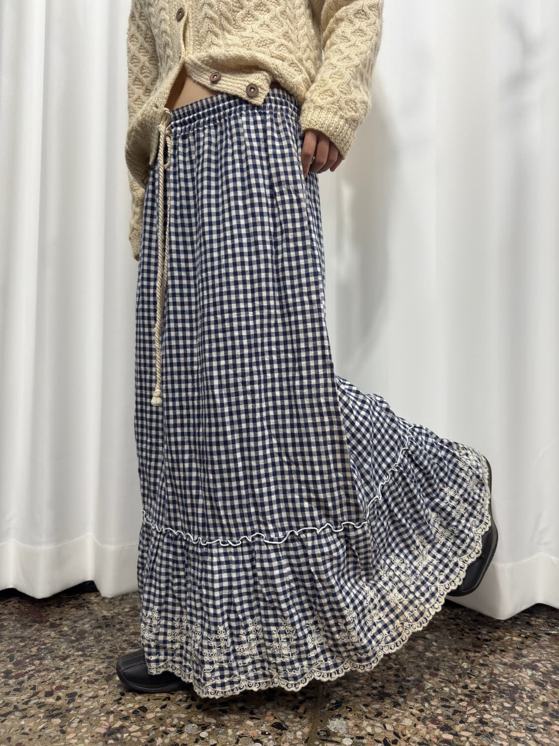 mori check long skirt 상품이미지4