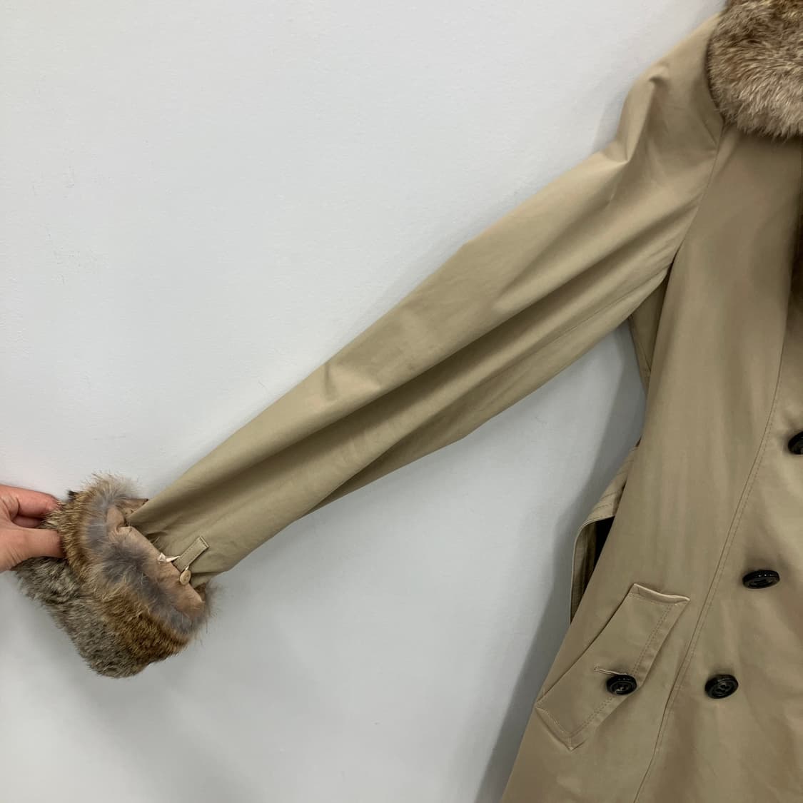 버버리 블루라벨 더블 브레스트 트렌치 코트 36 상품이미지5