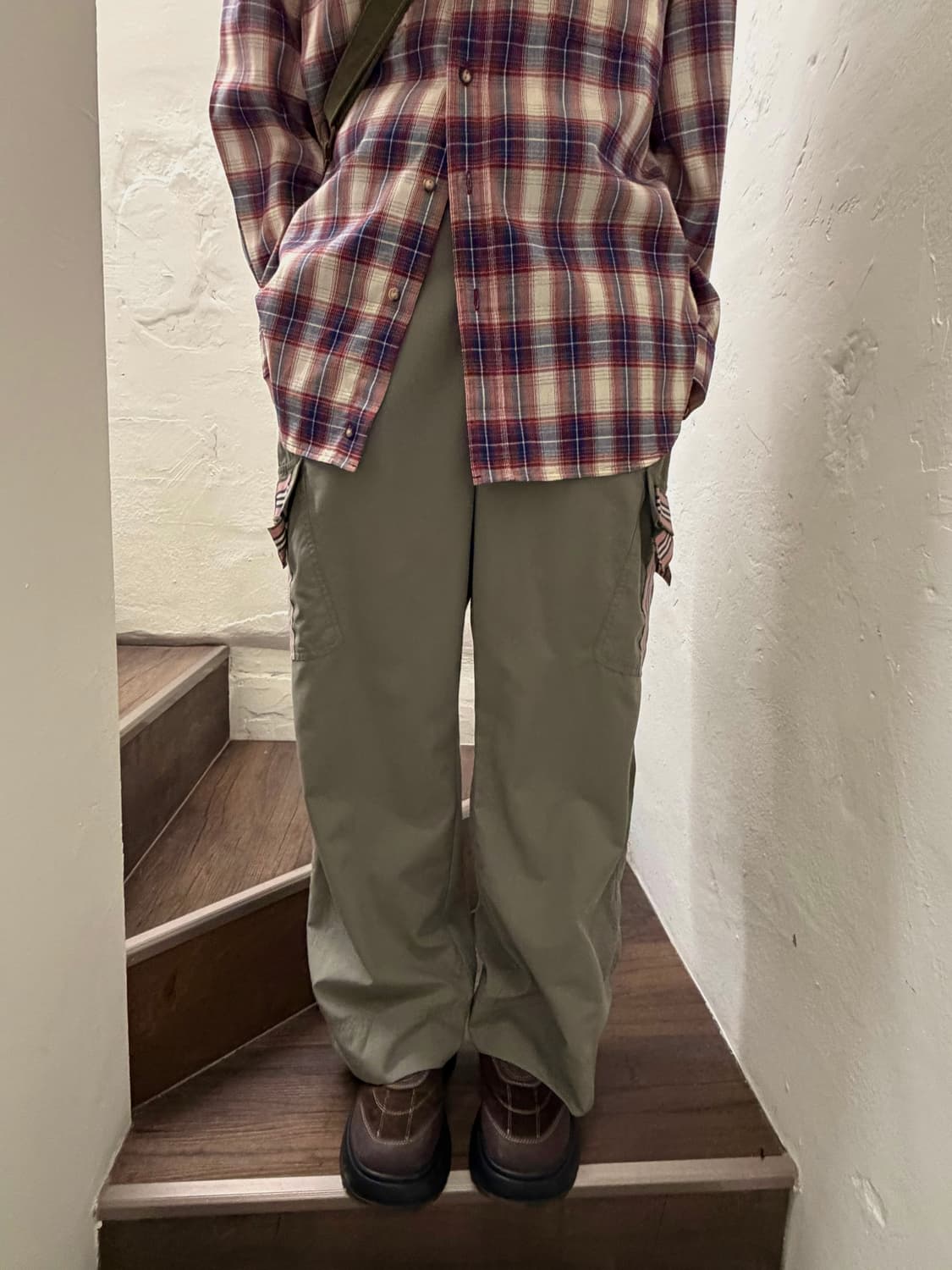 Japan 카키 리본 카고PT 상품이미지3