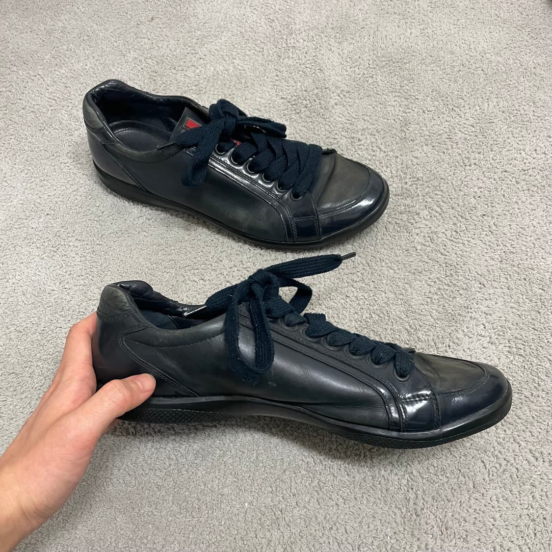 270) 프라다 스포츠 레더 트레이너 스니커즈 신발 상품이미지3